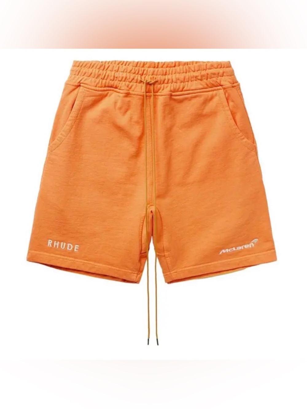 Rhude x McLaren AW21 Orange Sweat Shorts XL Made in USA $521 Retail